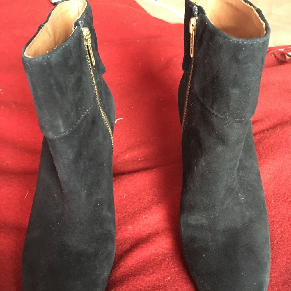 Kate Spade black suede booties